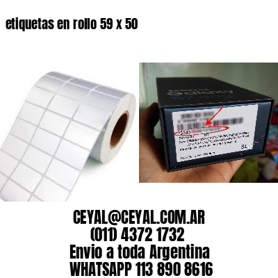 etiquetas en rollo 59 x 50