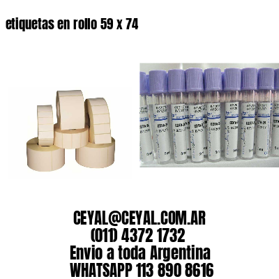etiquetas en rollo 59 x 74