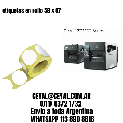etiquetas en rollo 59 x 87
