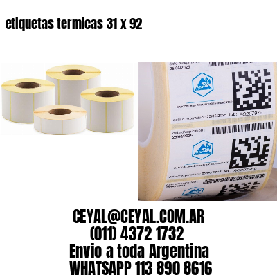 etiquetas termicas 31 x 92