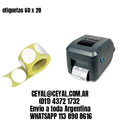 etiquetas 60 x 28