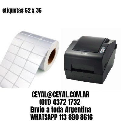 etiquetas 62 x 36