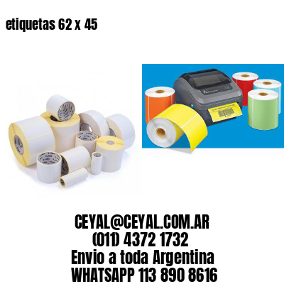 etiquetas 62 x 45