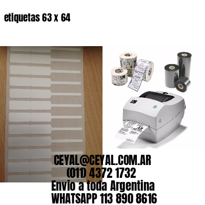 etiquetas 63 x 64