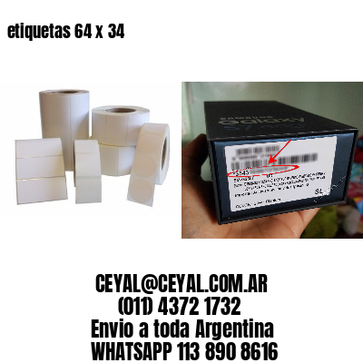 etiquetas 64 x 34