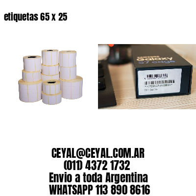etiquetas 65 x 25
