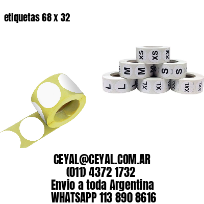 etiquetas 68 x 32