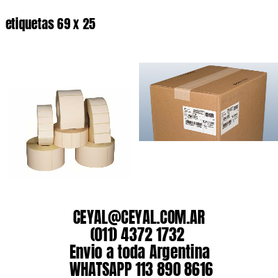 etiquetas 69 x 25