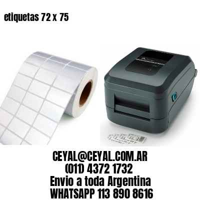 etiquetas 72 x 75