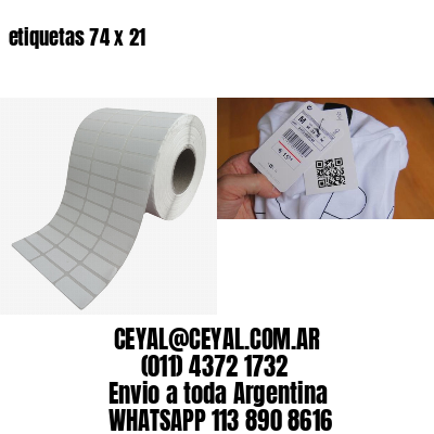 etiquetas 74 x 21