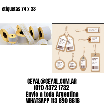 etiquetas 74 x 23
