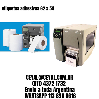 etiquetas adhesivas 62 x 54