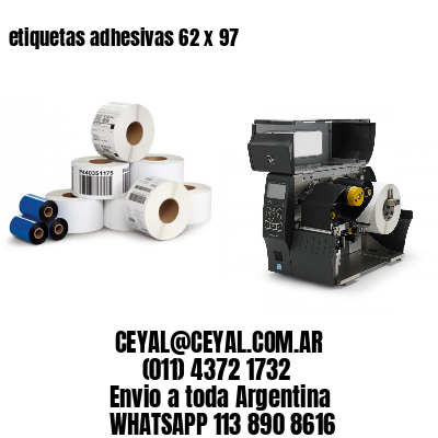 etiquetas adhesivas 62 x 97