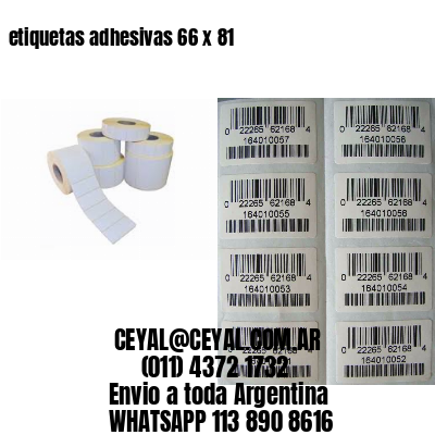 etiquetas adhesivas 66 x 81