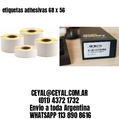 etiquetas adhesivas 68 x 56