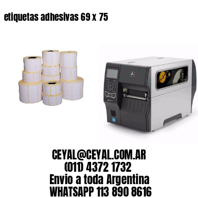 etiquetas adhesivas 69 x 75