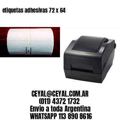 etiquetas adhesivas 72 x 64