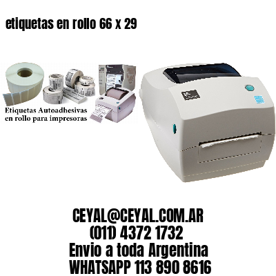 etiquetas en rollo 66 x 29