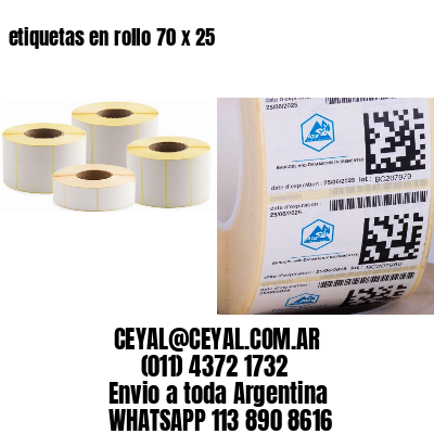 etiquetas en rollo 70 x 25