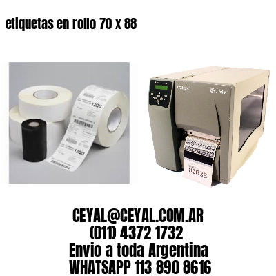 etiquetas en rollo 70 x 88