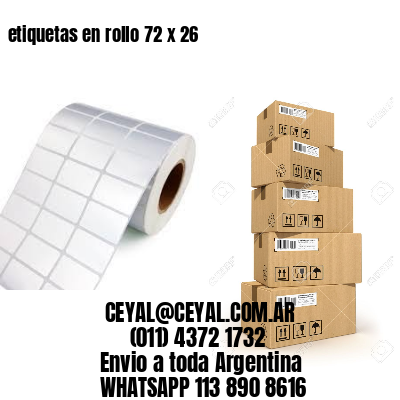 etiquetas en rollo 72 x 26