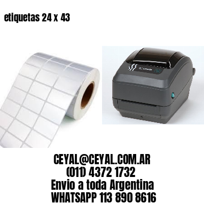 etiquetas 24 x 43