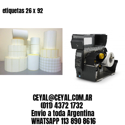 etiquetas 26 x 92
