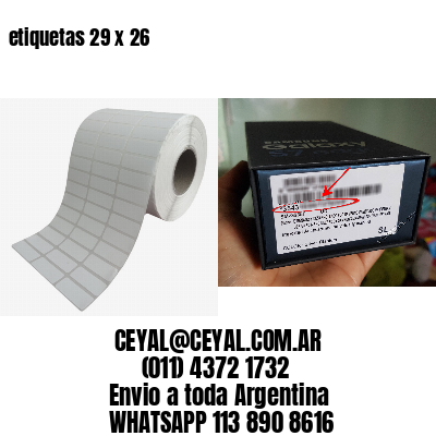etiquetas 29 x 26