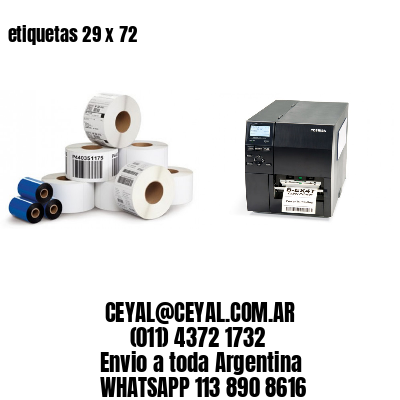 etiquetas 29 x 72