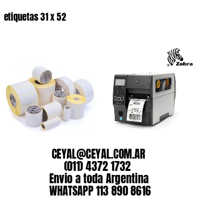 etiquetas 31 x 52
