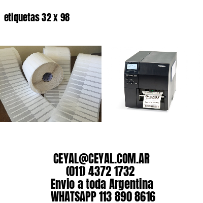 etiquetas 32 x 98