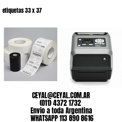 etiquetas 33 x 37