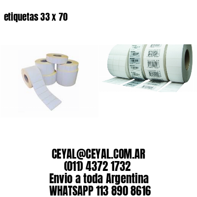 etiquetas 33 x 70