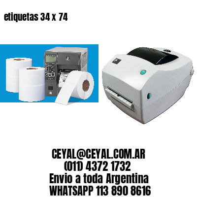 etiquetas 34 x 74
