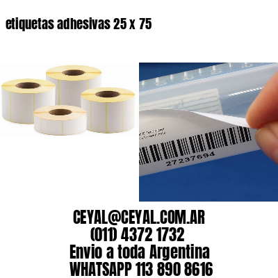 etiquetas adhesivas 25 x 75