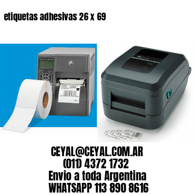 etiquetas adhesivas 26 x 69