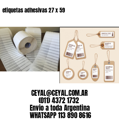 etiquetas adhesivas 27 x 59