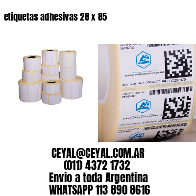 etiquetas adhesivas 28 x 85