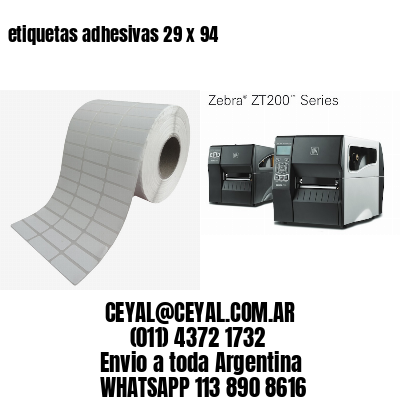 etiquetas adhesivas 29 x 94