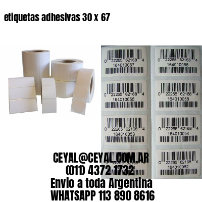 etiquetas adhesivas 30 x 67
