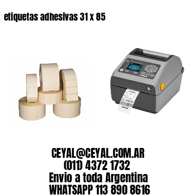 etiquetas adhesivas 31 x 85