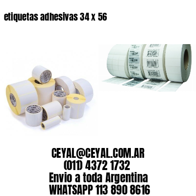 etiquetas adhesivas 34 x 56