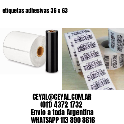 etiquetas adhesivas 36 x 63