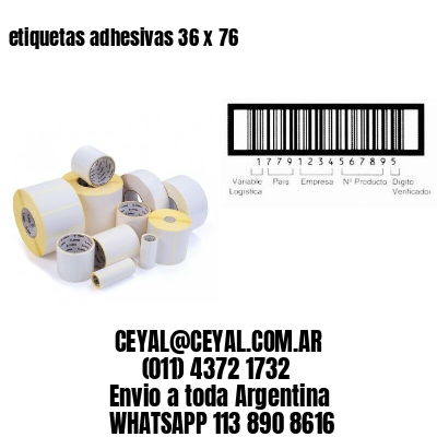 etiquetas adhesivas 36 x 76