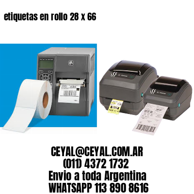 etiquetas en rollo 28 x 66