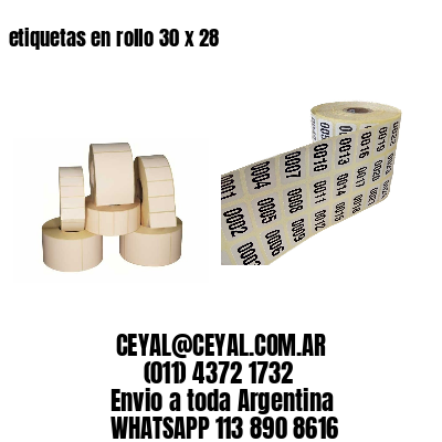 etiquetas en rollo 30 x 28