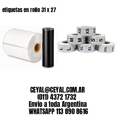 etiquetas en rollo 31 x 27