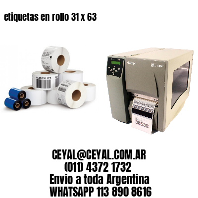 etiquetas en rollo 31 x 63