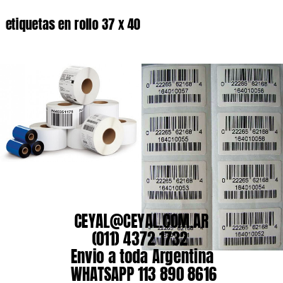 etiquetas en rollo 37 x 40