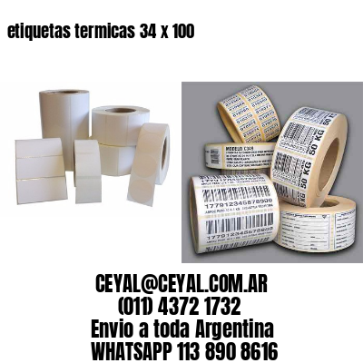 etiquetas termicas 34 x 100